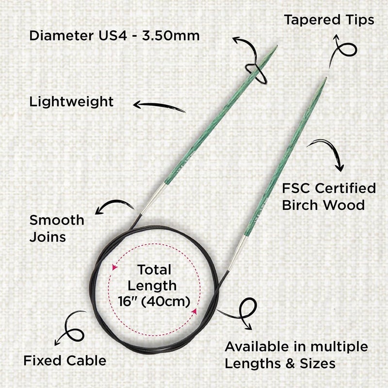 Knit Pro Dreamz Fixed Circular Needles 16" (40cm) | US Size 4 (3.5mm) - Image 3